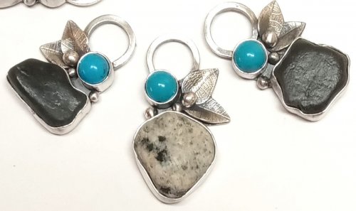 Judy Larson's Stone Key Fob - , Hair Accessories, Zipper Pulls, Christmas Ornaments, Dapping, Dapping Jewelry, Butane Torch, Soldering, Solder, Design, designing your key fob